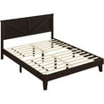 thumbnail image 3 of Yaheetech Queen Farmhouse Bed Frame with Headboard & Wood Slat Support, Espresso, 3 of 7
