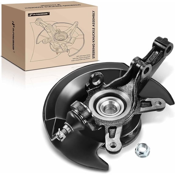 A-Premium Front Right Steering Knuckle & Wheel Bearing Hub Assembly Compatible with Honda Civic 2003 2004 2005, 1.7L, Passenger Side