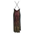 thumbnail image 3 of Vedolay Long Dress Women Boho Summer Side Split Deep V Neck Short Sleeves Maxi Dress with Belt,A M, 3 of 4
