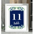 thumbnail image 3 of Darling Souvenir Double Sided Print Elegent Table Numbers Floral Wreath Table Top Cards Wedding Decorative-5" x 7" (1 to 20), 3 of 4