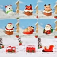 thumbnail image 5 of Mosey Christmas Figurines Vintage Style Ornamental Snowman Elk Decor Fairy Garden Decor Snow Landscape Model Ornaments for Xmas Tree, 5 of 7