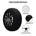 thumbnail image 4 of Spare Tire Cover, Stylized Flowers Vintage Boho Wheel Cover Tire Covers for Trailers Car Truck Camper Universal Tire Covering Fits Diameter 14 inch, 4 of 7