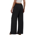 thumbnail image 5 of BAKREP Wide Leg Pants for Women Flowy Palazzo Drawstring Elastic Waist Trousers with Pockets Summer Beach Vacation Clothes Flowy Pants Drawstring Loose Lightweight Pants, 5 of 11