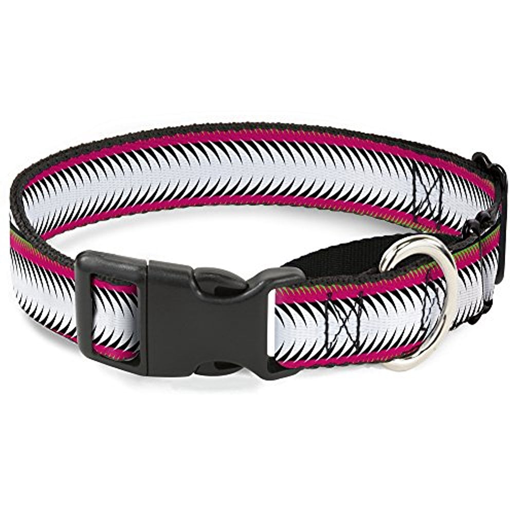 buckle-down fish tail fuchsia black white martingale dog collar