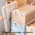 thumbnail image 6 of Clear Mesh Folding Storage Organizer with Steel Frame | Multi-Compartment Clothes Drawer Organizer | Wardrobe Storage Box for Underwear Socks & Accessories | 3-Size Options, 6 of 7