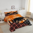 thumbnail image 2 of Rustic Bear Bedding Set Checkered Buffalo Plaid Quilt for Kids Adult Teens,Woodland Wildlife Comforter&nbsp;Set Twin Animal Paw Print Red Black Lattice Grid Patchwork Duvet Insert,Farmhouse Decor, 2 of 5