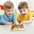 thumbnail image 3 of MeetYTOYS Jigsaw Puzzles Wooden s Set, 24 Pieces Colorful Educational Animal Puzzles(Dinosaurs), 3 of 6