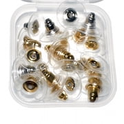 Essentials Brand Earring Back Barrel with Disks Set, 20 Pieces