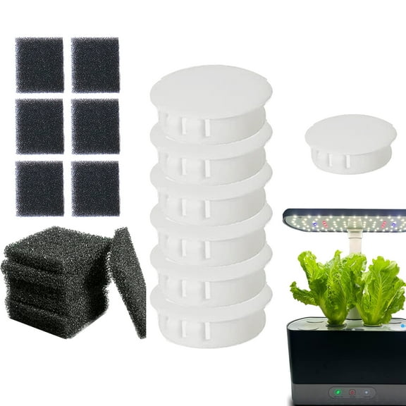 Qzbhct 15 Pump Filter Sponge 8 White Plant Spacer Kit for AeroGarden, Harvest, Bounty, Farm, Extra