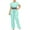 00 # Mint Green, variant on REORIAFEE Sexy Outfits for Women Cute Summer Outfits Women's Plus Size Short Sleeve Round Neck Bandage Pullover Tops + Long Pants Set Black L
