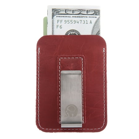 Joseko Money Clip Wallet Vintage Genuine Leather Card Holder Thin Minimalist Wallet Super Slim Purse For Men And Women - 