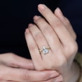 thumbnail image 4 of Rosec Jewels Lab Grown Diamond Wedding Ring Set - Oval Engagement Ring with Curved Band - EF-VS Quality, 10K Yellow Gold, US 7.50, 4 of 6