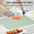 thumbnail image 6 of VCVCOO Green Placemats Set of 4 - Easy Clean Washable Vinyl Placemats, Wipeable Heat Resistant Table Mats for Dining Table, 12x18 inch, 6 of 10