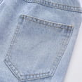 thumbnail image 4 of Guardurnaity Pantalón de mezclilla para niñas de moda Pantalones vaqueros rasgados para niñas amigables con la piel y de moda Bolsillos de Prendas para la parte inferior del cuerpo TYPE4, 4 of 6