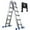 Blue, variant on HBTower Ladder, A Frame 3 Step Extension Ladder, 13 Ft Multi Position Ladder with Removable Tool Tray and Stabilizer Bar, 330 lbs Capacity Telescoping Ladder for Household and Outdoor Work