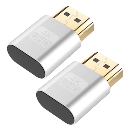 RAPOBRIX 2-Pack 4K HDMI DDC EDID Dummy Plug - Virtual Display Emulator