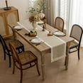 thumbnail image 4 of Floral Fall Table Runners for Party Living Room Modern Farmhouse Home Decor  Kitchen Elegant Table Runner with Fringe 14 x 63Inch Light Brown, 4 of 7