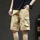 thumbnail image 5 of Pantalones Cortos Deportivos para Hombre con Bolsillos de Moda Casual Múltiples Bolsillos Pantalones Cortos, Algodón Sólido, 5 of 9