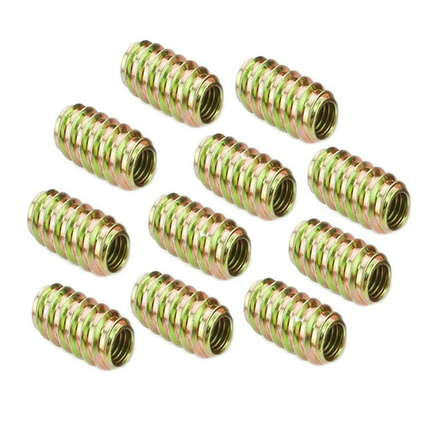 GUOOL 10pcs Furniture Nut Zinc Plated Carbon Fastener Socket Hex Socket Control Socket M8*15