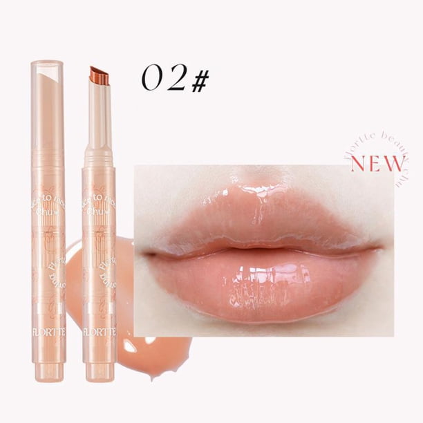 Fiudx Lápiz Labial Love Stick, Lápiz Labial Espejo, Brillo Labial, Esmalte de Labios, Agua, Embellecedor, Lápiz Labial Love