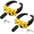 thumbnail image 7 of KAYCENTOP Universal Wheel Lock, Security Trailer Wheel Lock Anti Theft Tire Lock, Heavy Duty Wheel Clamp Adjustable for Trailers SUV Golf Cart Boats ATV Great Deterrent Bright Yellow/Black, 3 Keys, 7 of 7