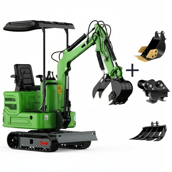 DigMaster 1.2-Ton Mini Excavator Equipped with Pilot System 13.5HP B&S Petrol Engine Suitable for Homes Farms Municipal Parks Etc EPA Certification