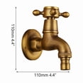 thumbnail image 3 of YANKSMART Wall Mounted Faucets Antique Bronze Decorative Outdoor Garden Faucet Washing Machine Torneira Small Tap Only Cold Taps, 3 of 10