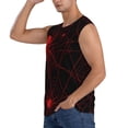 thumbnail image 3 of Balery Red Spider On The Web Camisetas sin mangas para hombre, absorbe la humedad y protege contra el mal olor.-X-Large, 3 of 7