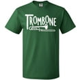 thumbnail image 3 of Inktastic Trombone Rough White Text T-Shirt, 3 of 5