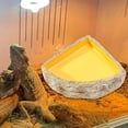 thumbnail image 1 of Plato de agua de agua de reptiles plato de terrario de terrario roca alimento para alimentar de comida para tortuga de serpiente de camaleón tortuga L, 1 of 10
