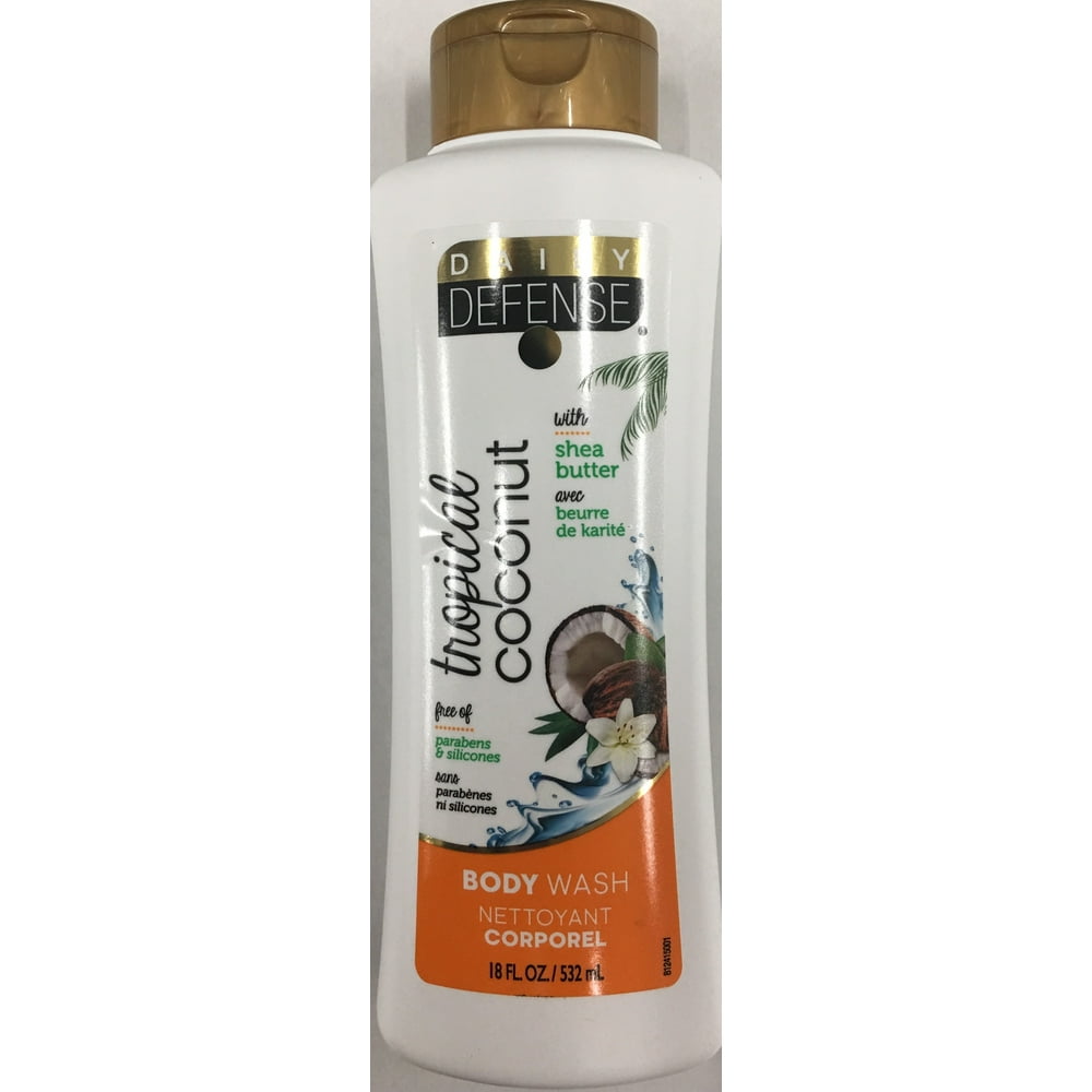 Daily Defense Body Wash, Tropical Coconut 15 fl oz