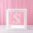 thumbnail image 1 of Amyove Baby Girl Birthday Party Decorations Letters Box Kit White Transparent Boxes Wedding Confession Scene Arrangement Balloon Gift Box, 1 of 9