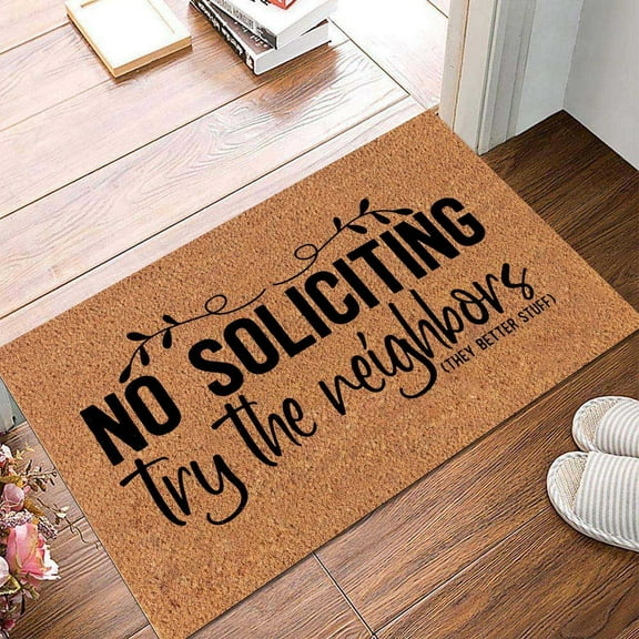 Area Carpet Polyester, Carpet 1X No Soliciting. We Have Found Jesus. Please Go Away And Clean The Mat. (Multi-color-One Size)