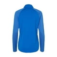 thumbnail image 2 of Adidas - Women's Stripe Block Quarter-Zip Pullover - A521 - Glory Blue - Size: XS, 2 of 2