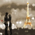 thumbnail image 3 of Loumer, Dianne 15x15 Black Modern Framed Museum Art Print Titled - A Date in Paris (BW, detail), 3 of 5