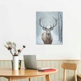 thumbnail image 2 of Leisuo  Deer Wall Art Canvas: Natural Deer in the Snow Winter Wall Decorations for Living Room Farmhouse Bathroom Decorations with Frame and Easy to Hang (12"x16"x1 Panel), 2 of 4