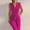 Hot Pink, variant on WXLWZYWL Women's Elegant Jumpsuits Dressy V Neck Sleeveless Straight Belted Long Pants One Piece Jumpsuit Button Open Front Blazer and Pant Business Suits Set with Pockets