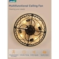 thumbnail image 4 of Ventilador de techo LEDIARY de 20 pulgadas con luz de perfil bajo, control remoto negro, 4 of 7
