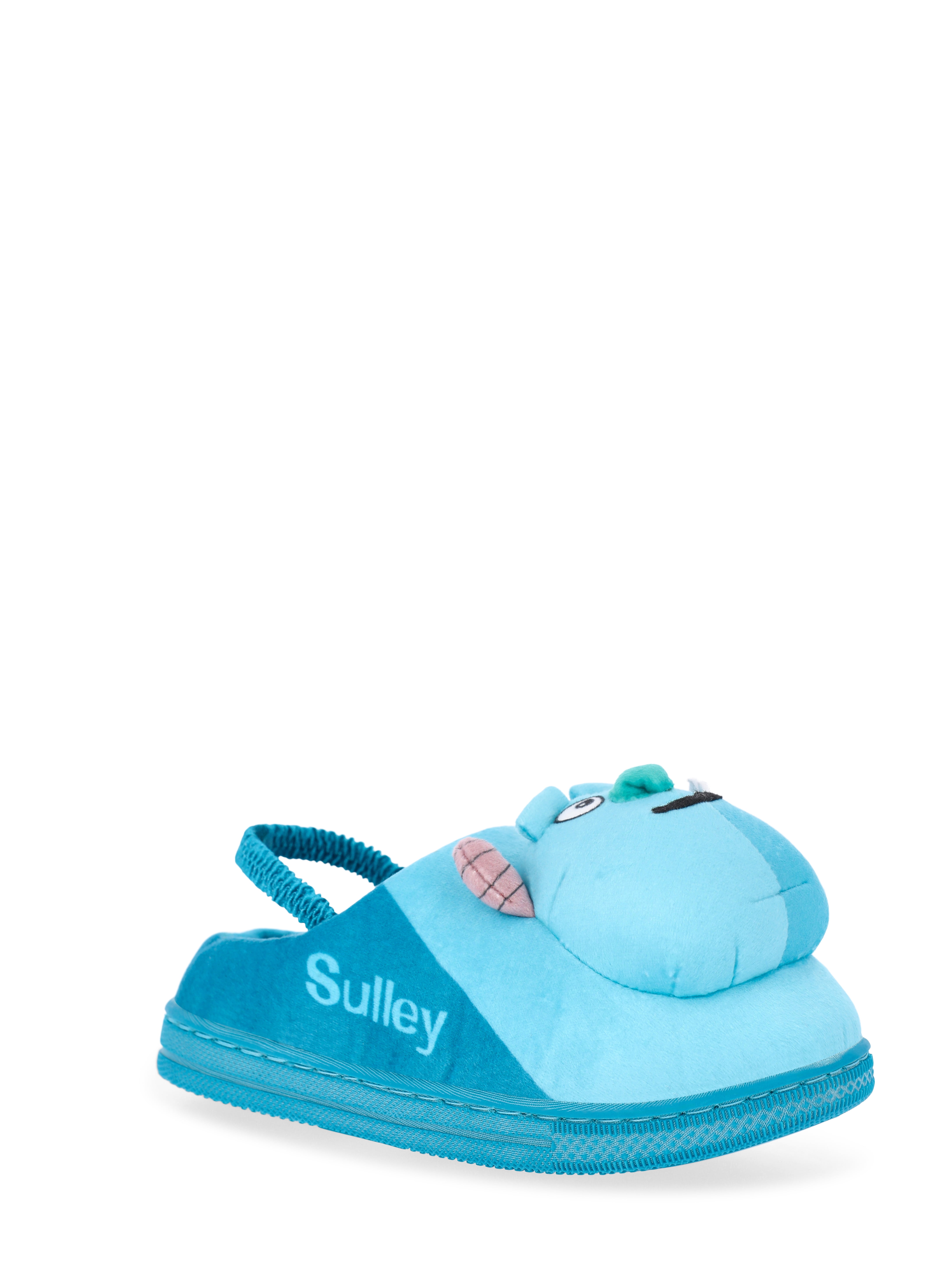 Disney Monsters Inc. Toddler Boys' 3D Character Slippers with Back Strap