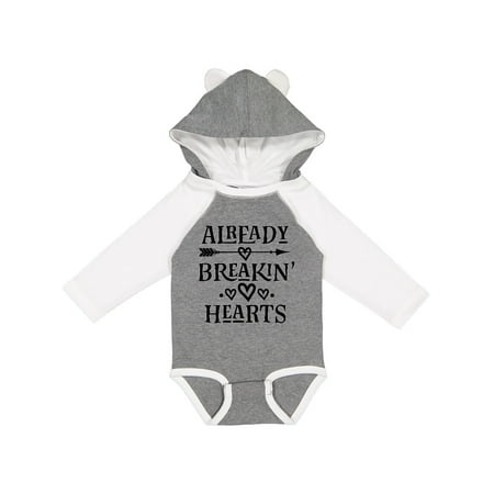 

Inktastic Boys Valentines Day Breaking Hearts Gift Baby Boy Long Sleeve Bodysuit