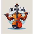 thumbnail image 2 of Fit As A Fiddle Violin Humor Adult Black Long Sleeve Hoodie-Medium, 2 of 3
