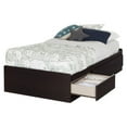 thumbnail image 3 of South Shore Step One Twin/Double Chocolate Brown Bed Storage, 3 of 9