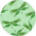 thumbnail image 1 of Ahgly Company Machine Washable Indoor Round Transitional Mint Green Area Rugs, 4' Round, 1 of 7