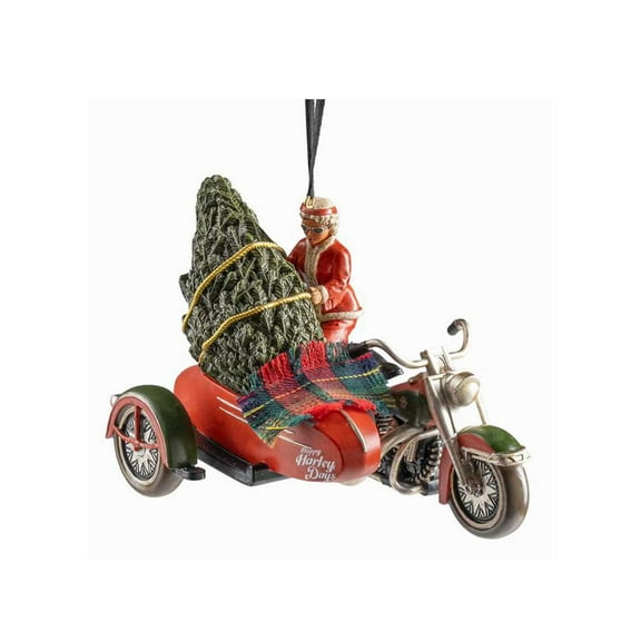 Harley-Davidson 2025 Sculpted Biker Mrs. Claus Holiday Christmas Tree Ornament, Harley Davidson
