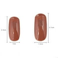 thumbnail image 5 of 100Pcs Professional Nail Art Training Practicing Display Fake Nail Patch Tiro Practice Nails Nail Art Fake Hand Matching Practice Nail Piece Full Fake Nail Patch Oval Nail Piece 100 Pieces Brown, 5 of 8