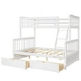 thumbnail image 5 of Harper & Bright Designs Twin over Full Bunk Bed with Ladders and Two Storage Drawers, White, 5 of 11