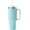 Blue, variant on Pearls Bling 40 oz Tumbler with Handle and Straw | Rhinestones 100% Leakproof Stainless Steel Insulated Tumbler with Lid and Straw | Cup Holder Friendly Base -Blue