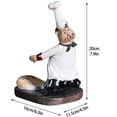 thumbnail image 2 of Estante para vinos de chef con bigote de resina, soporte de exhibición de botellas de vino simple y moderno, figura decorativa para mesa de cocina, barra, mostrador, mobiliario para el hogar,, 2 of 7