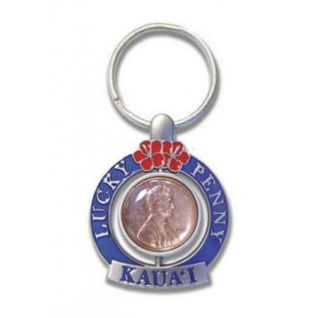 Penny Key - Island Heritage Hawaii Key Chain Spinner Lucky Penny Kauai