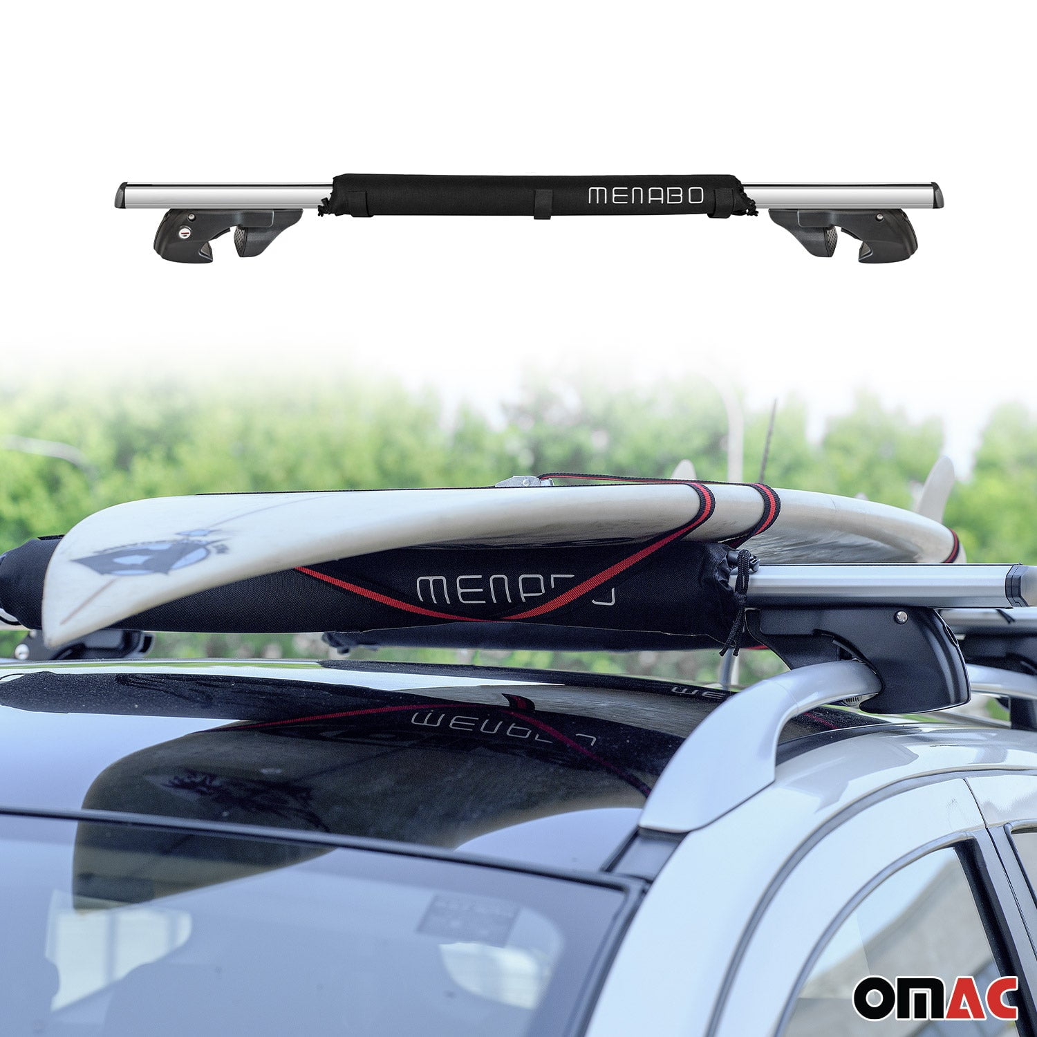 OMAC Car Roof Rack Crossbar Protector Pads Set, 2 Pieces 28 Inches
